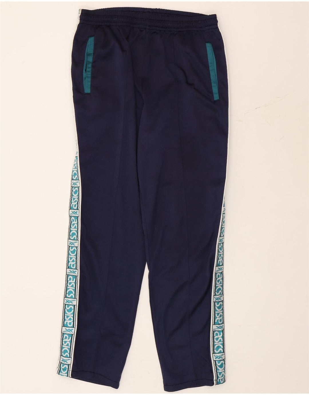 Asics Pantalon de Survêtement Graphique Homme Bleu Marine Moyen Colourblock