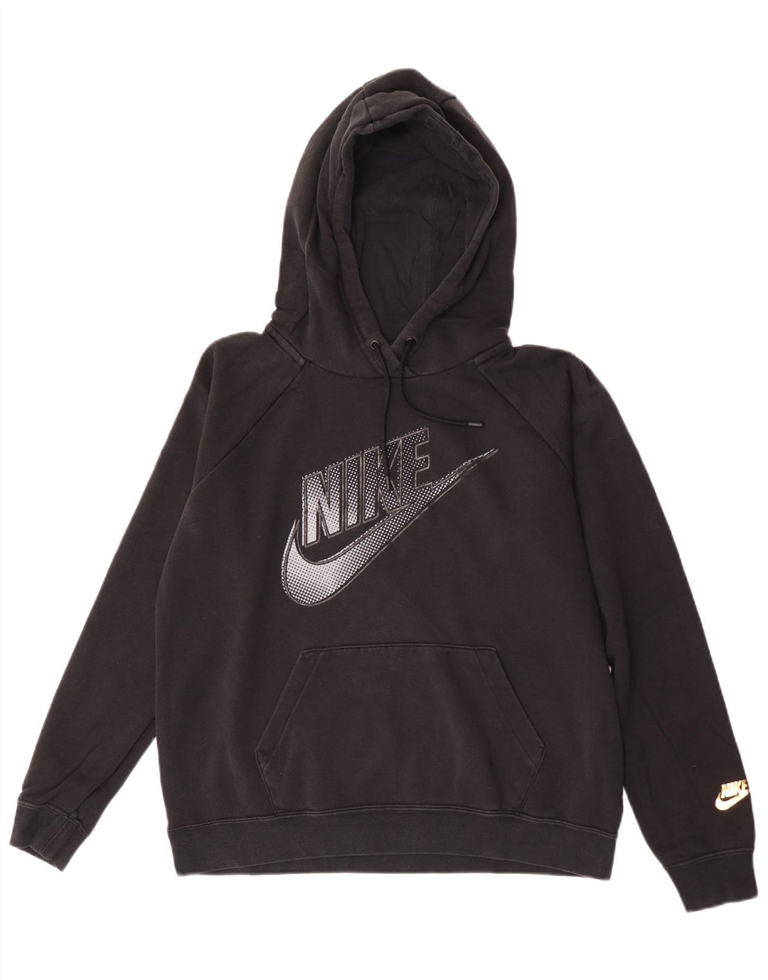 Nike Pull à capuche graphique en coton noir moyen pour homme