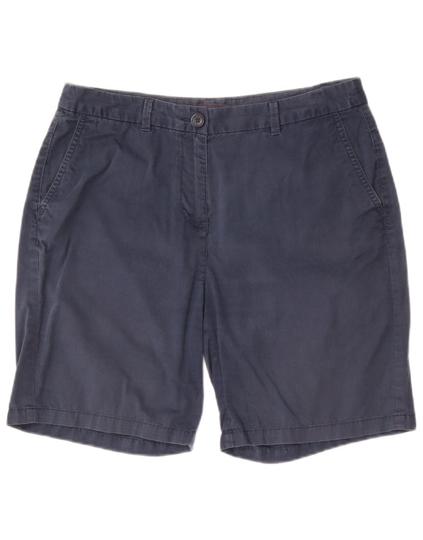 Marks & Spencer Short Chino Femme UK 12 Moyen W30 Bleu Marine Coton