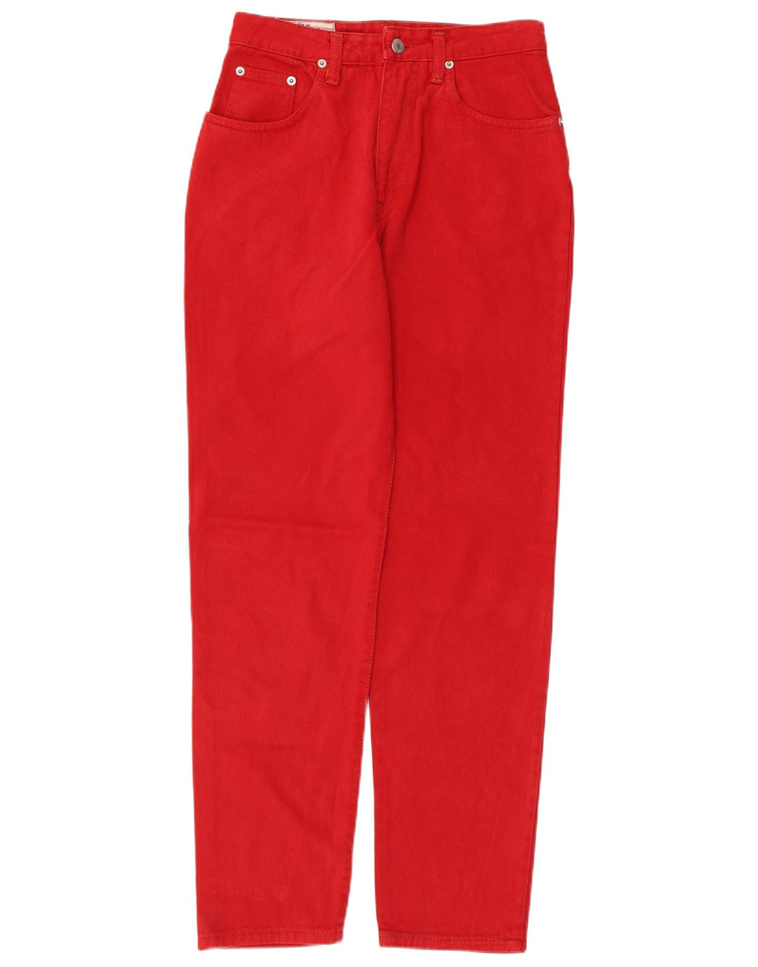 Uniforme Jean taille haute femme W30 L29 rouge coton