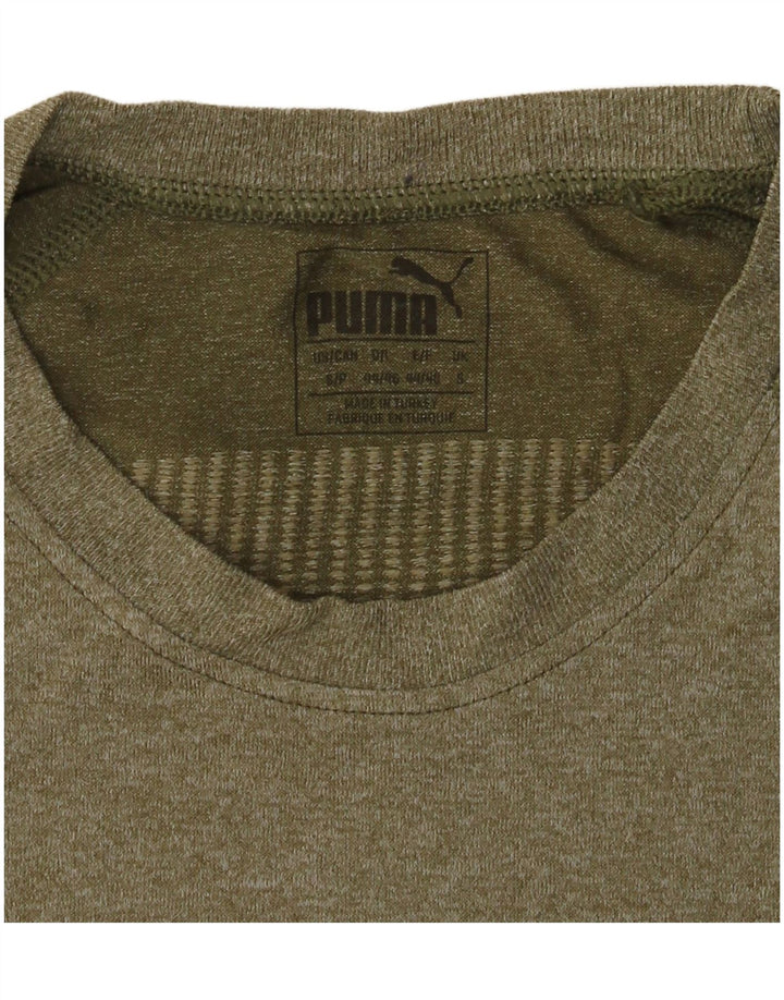 Puma T-Shirt Homme Kaki Petit