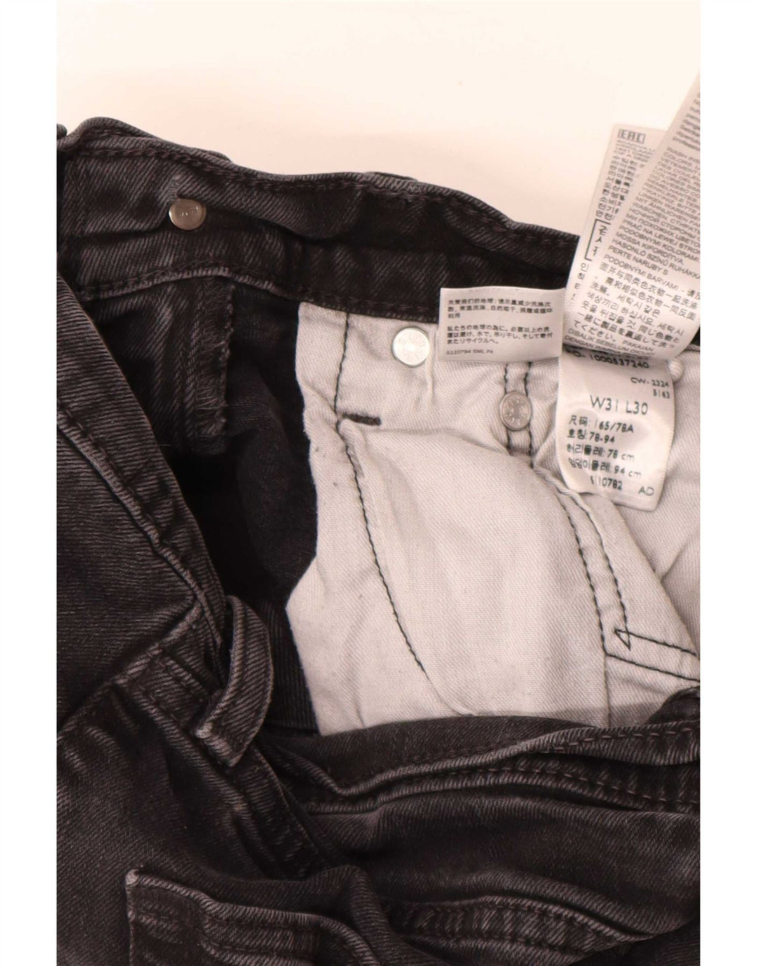 Levi's Jean Droit 514 Homme Noir W31 L30 Coton