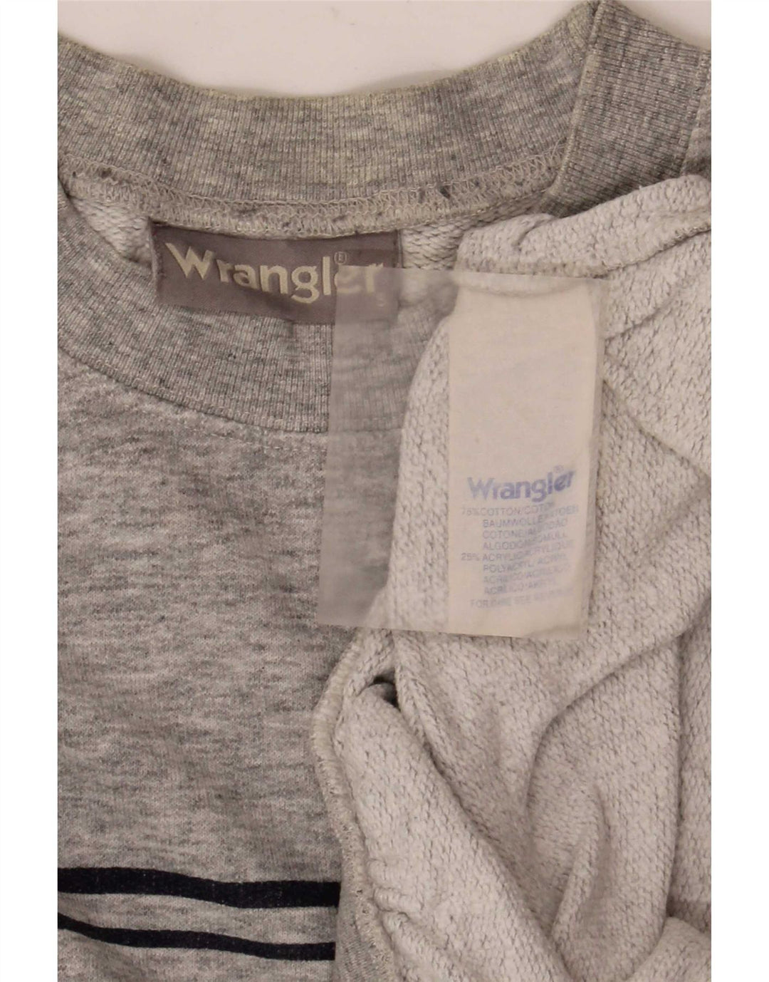 Wrangler Sweat-Shirt Homme Petit Gris Moucheté Coton