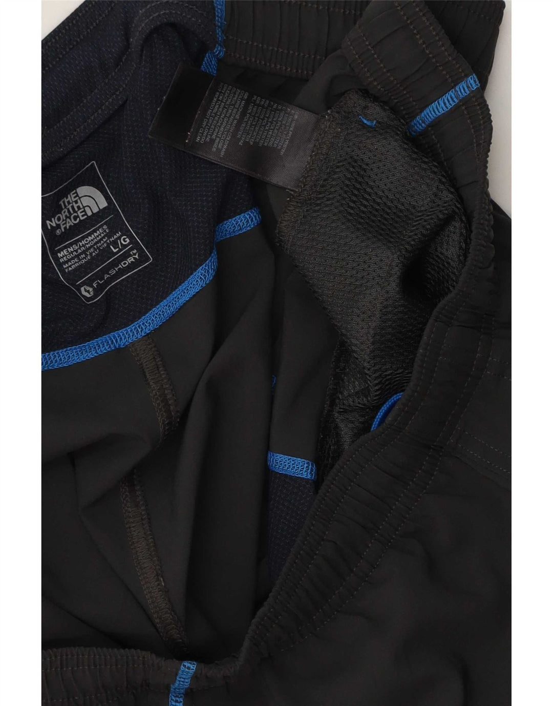 The North Face Short de sport graphique pour hommes Grand polyester rayé noir