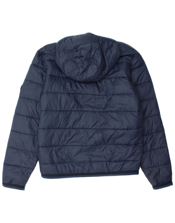 TIMBERLAND Veste matelassée à capuche pour homme UK 36 Small Bleu Marine Nylon
