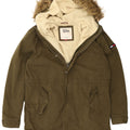 Tommy Hilfiger Parka à capuche pour homme UK 44 2XL Kaki Polyester