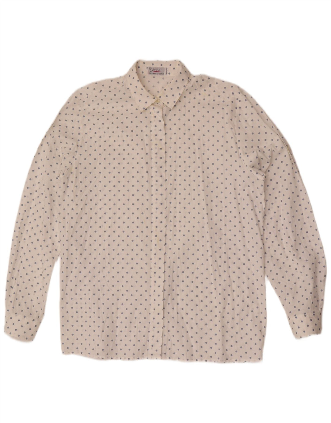 Emmanuel Schvili Chemise Femme UK 18 XL Blanc Taché