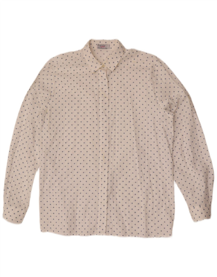 Emmanuel Schvili Chemise Femme UK 18 XL Blanc Taché