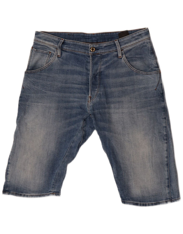 G-Star Hommes Denim Shorts W34 Grand Bleu Coton