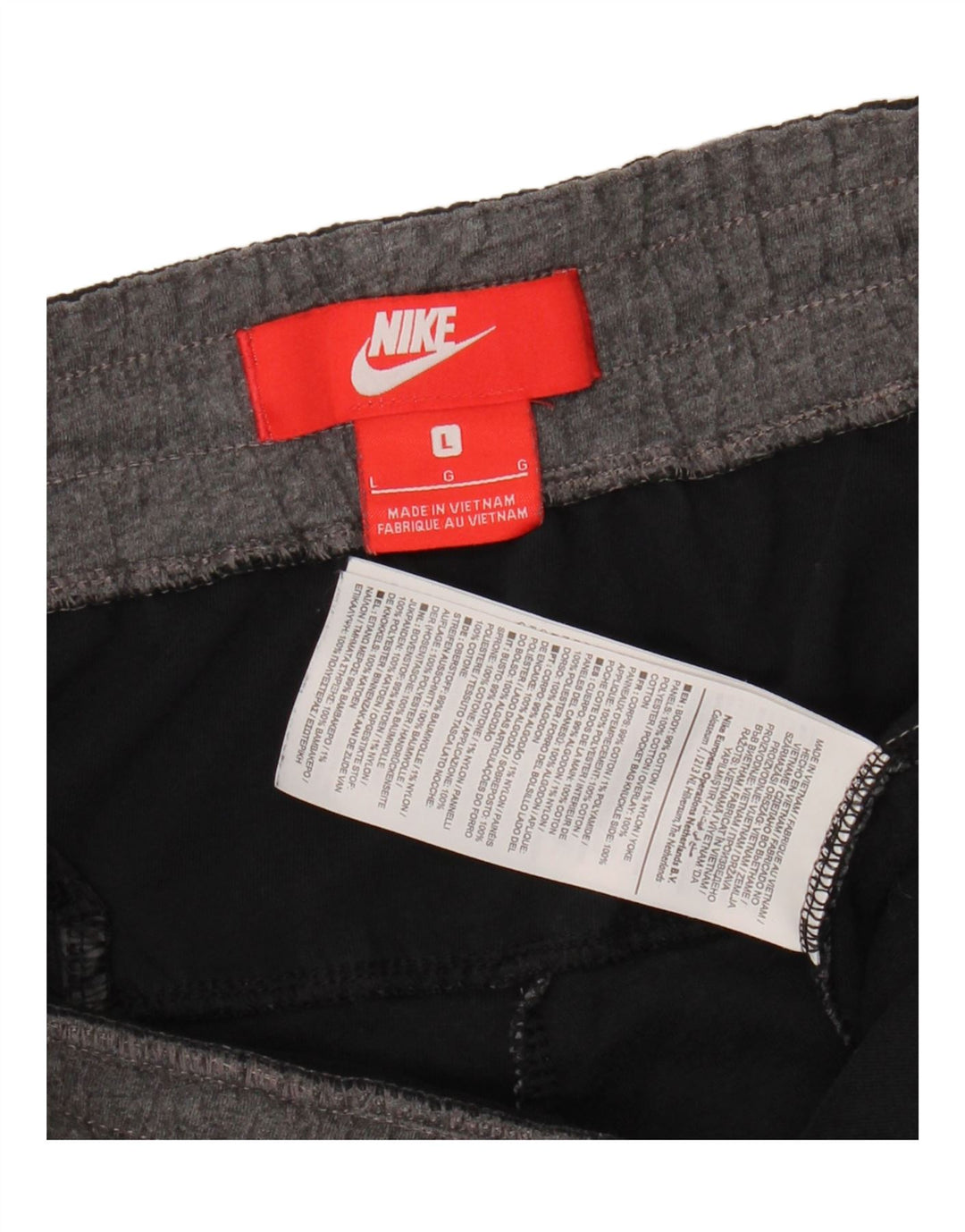 Nike Short de sport pour homme en coton moucheté gris Taille L