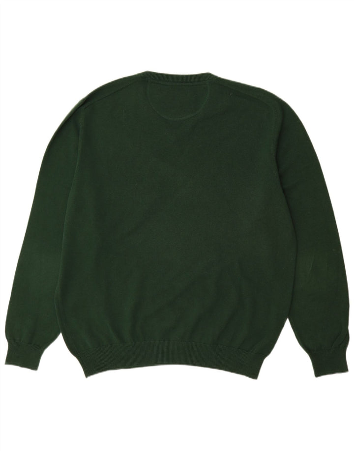 BUGATTI Pull Col V Homme XL Vert Coton
