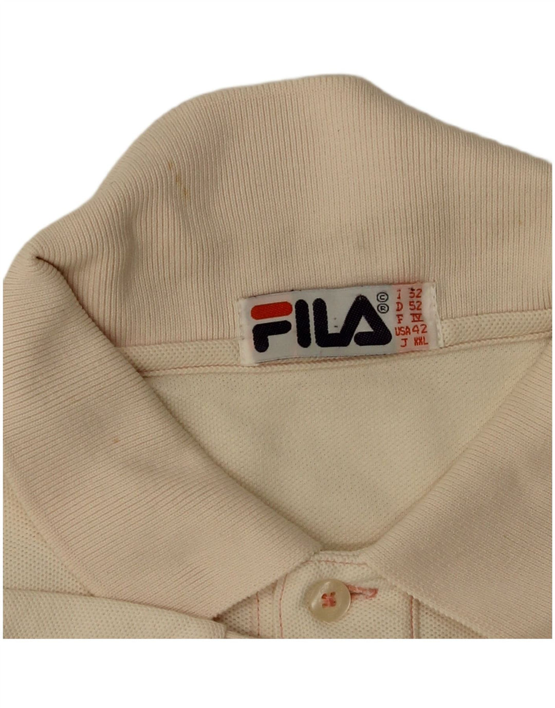 FILA Polo Homme IT 52 Large Rose Coton