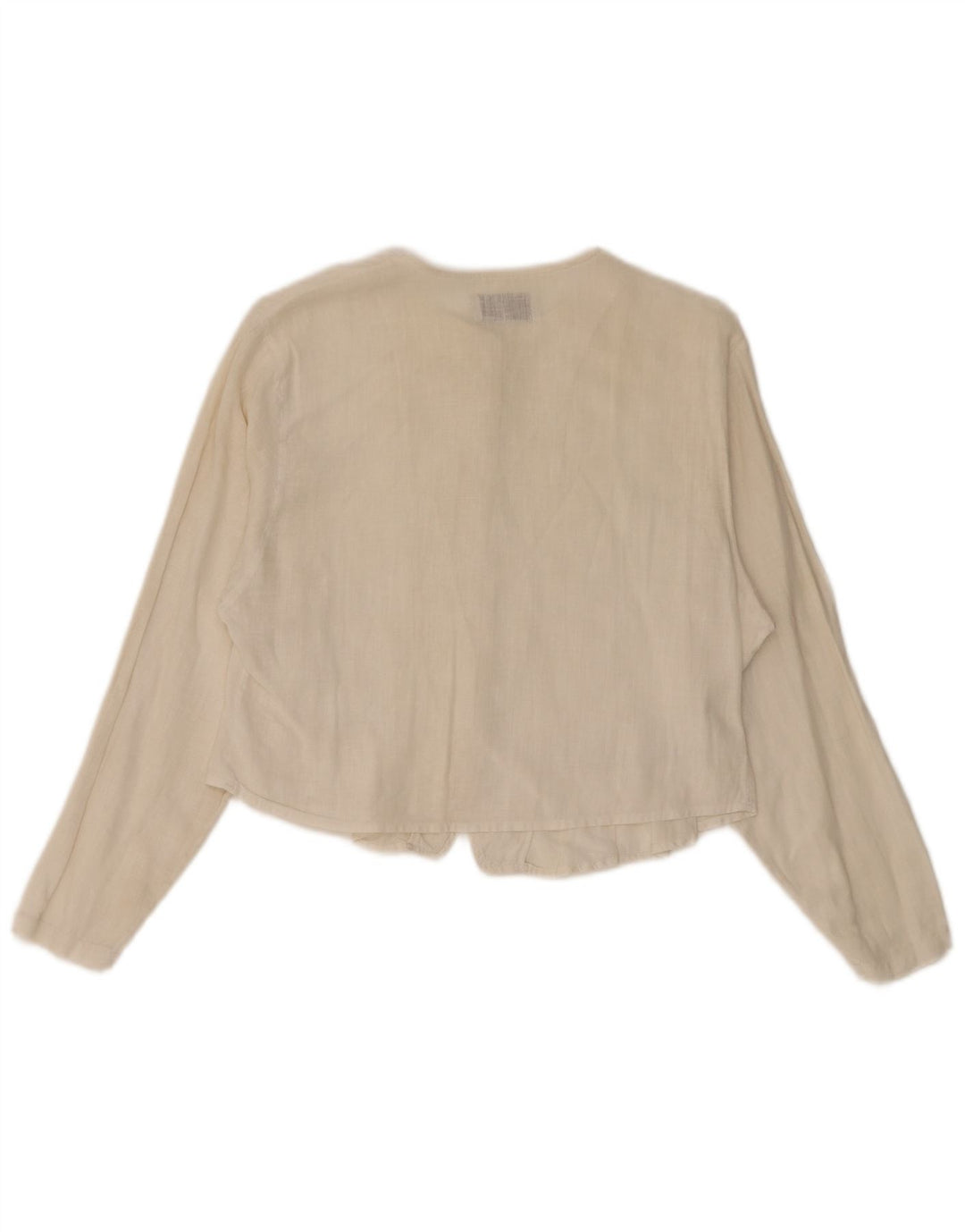 Benetton Chemisier court pour femme UK 44 Medium Blanc cassé