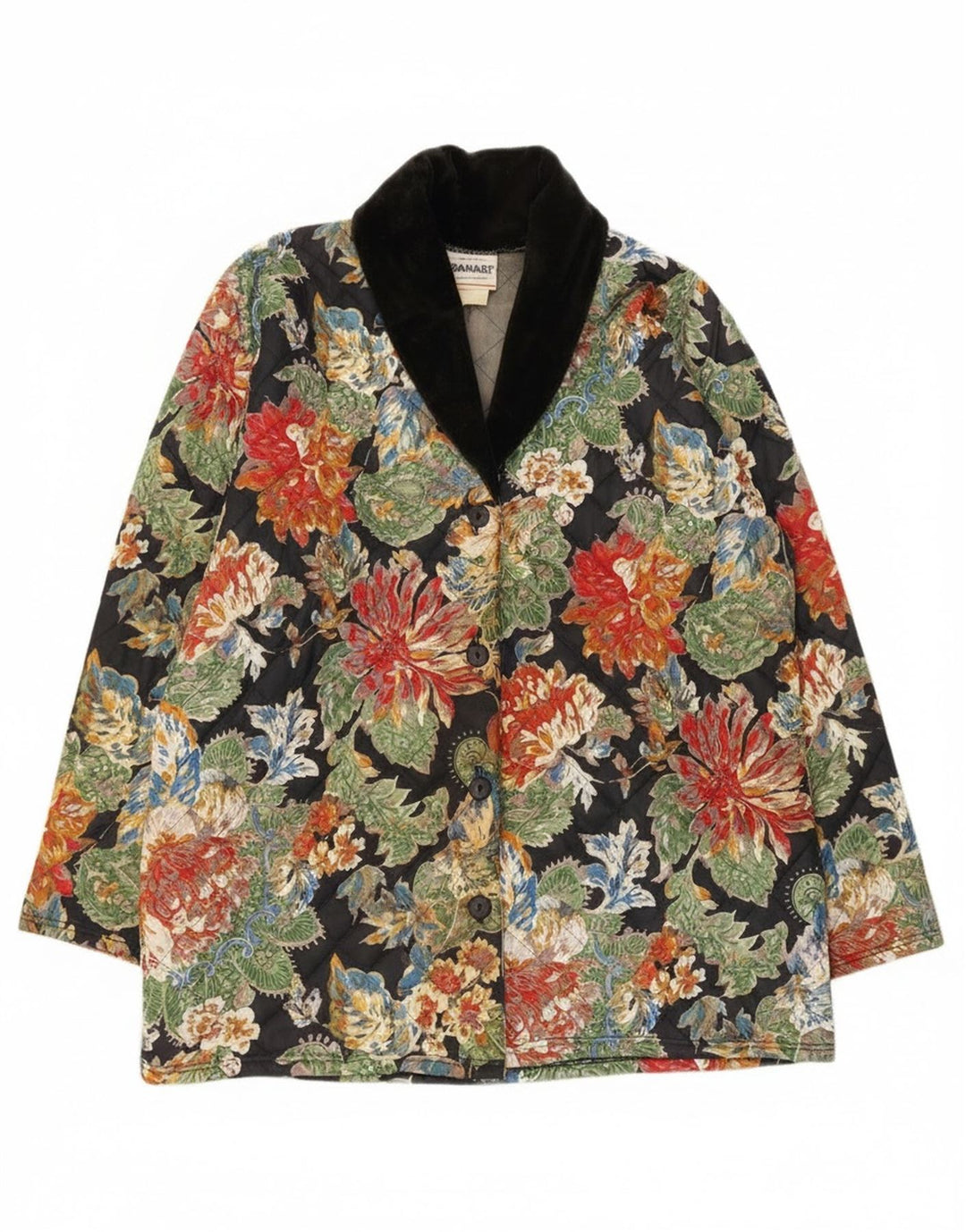 Damart Veste matelassée Femme EU 46/48 XL Polyester Floral Multicolore