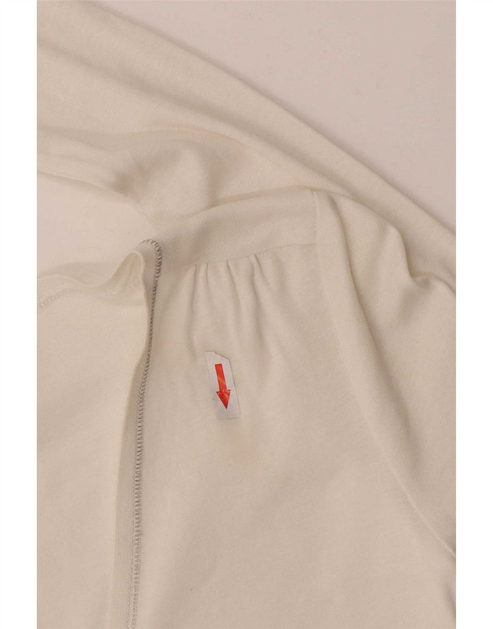 Massimo Dutti Womens Cardigan Top UK 8 Small Blanc Coton