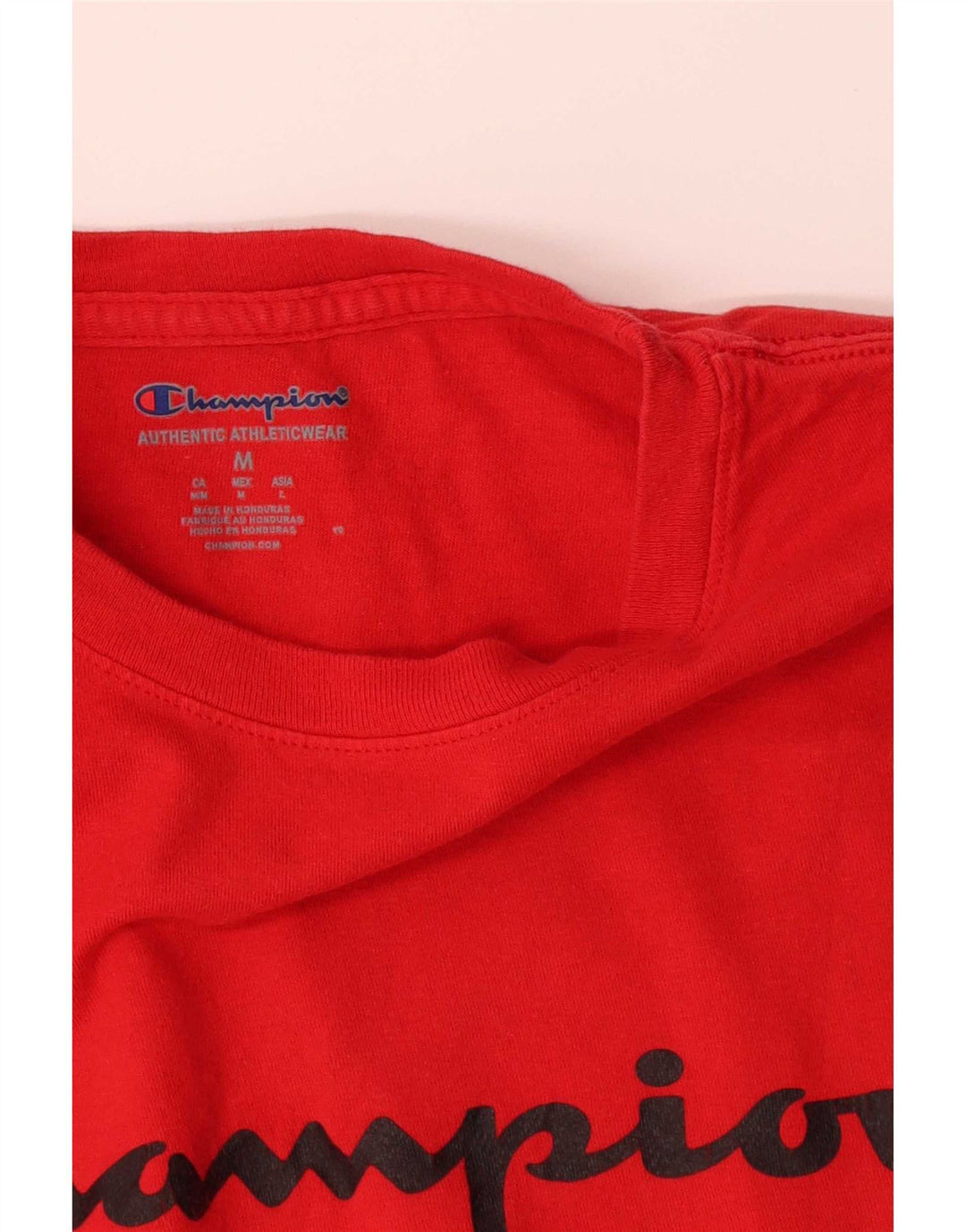 Champion T-Shirt Graphique Homme Rouge Moyen Coton