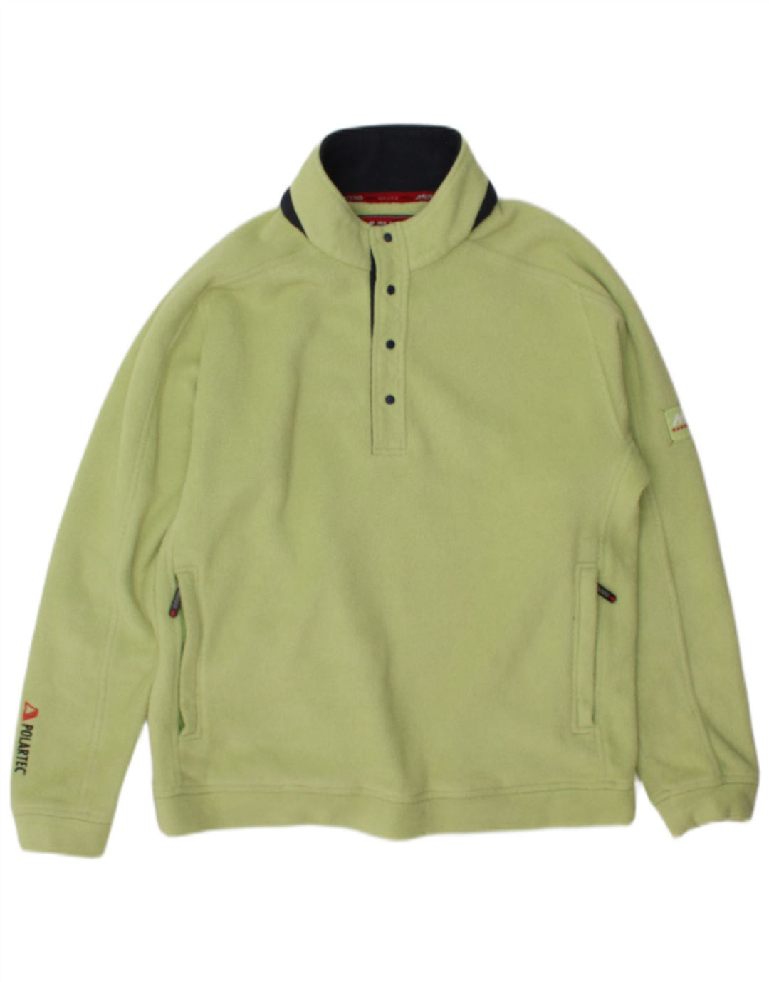 Musto Pull polaire à col boutonné pour homme en polyester vert moyen