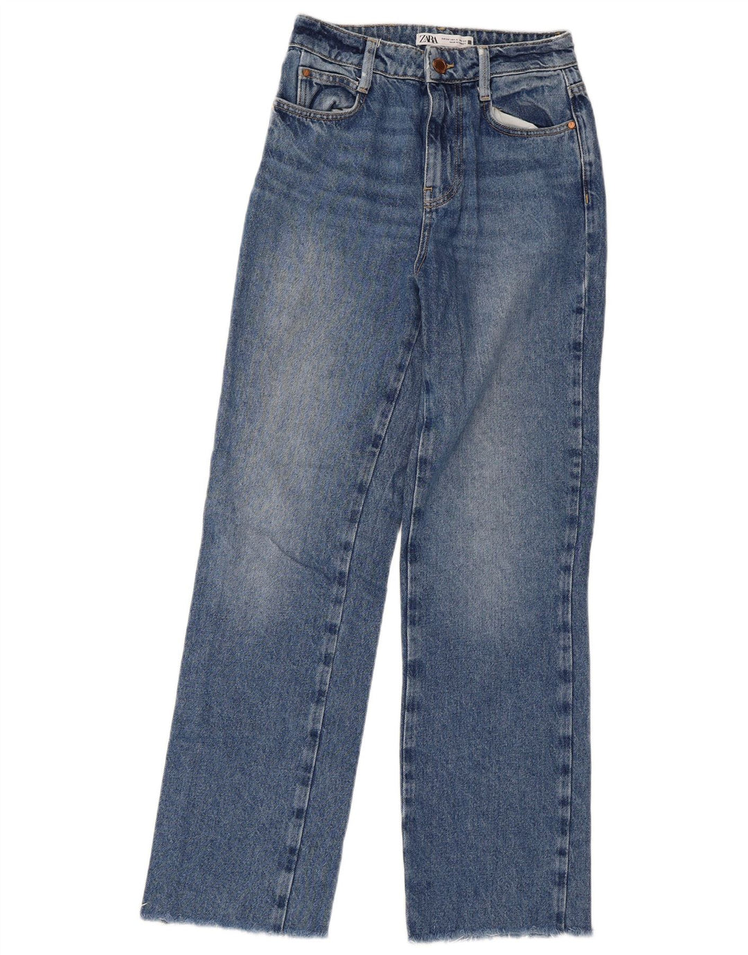 Zara Jean droit femme EU 34 2XS W24 L29 Bleu