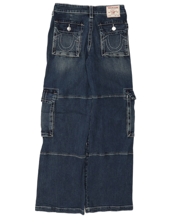 True Religion Jean cargo large pour femme W26 L33 en coton bleu