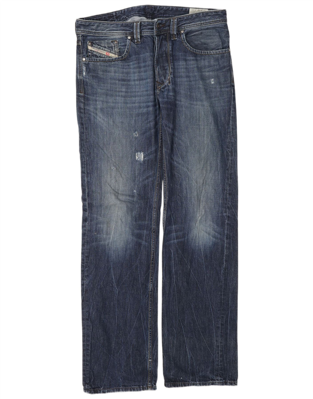 Diesel Jean Droit Homme W32 L32 Bleu Coton