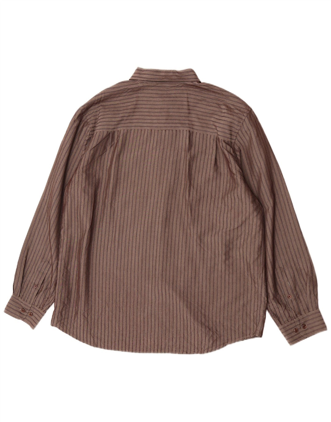 M&Co Chemise Homme XL Marron Rayé Viscose