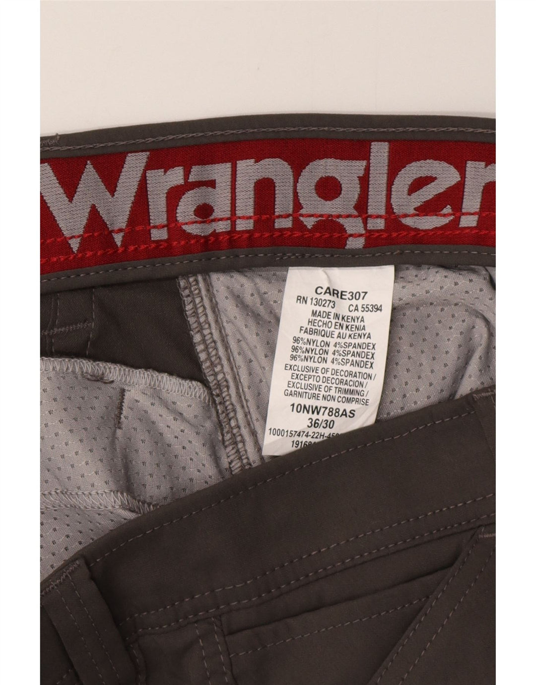 WRANGLER Pantalon Cargo Droit Homme W36 L30 Nylon Gris