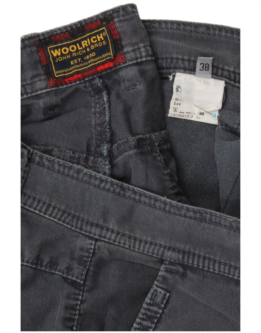 Woolrich Short Chino Homme W38 XL Gris Coton
