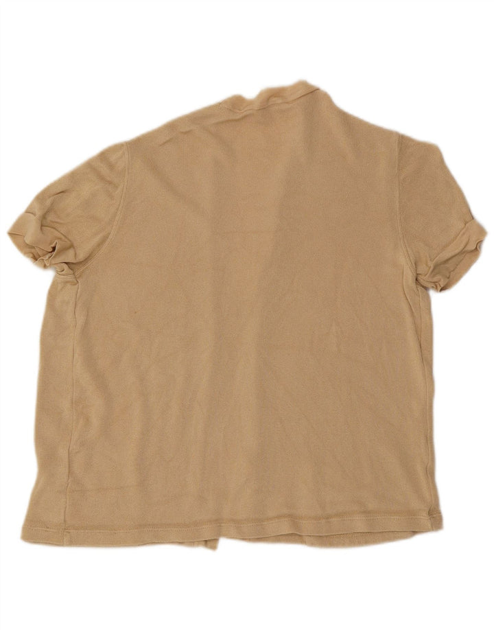 Max Mara Pull cardigan ouvert à manches courtes pour femme UK 14 Beige moyen