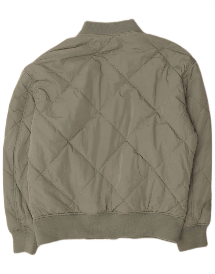Zara Veste matelassée pour homme UK 40 Large Vert Polyester