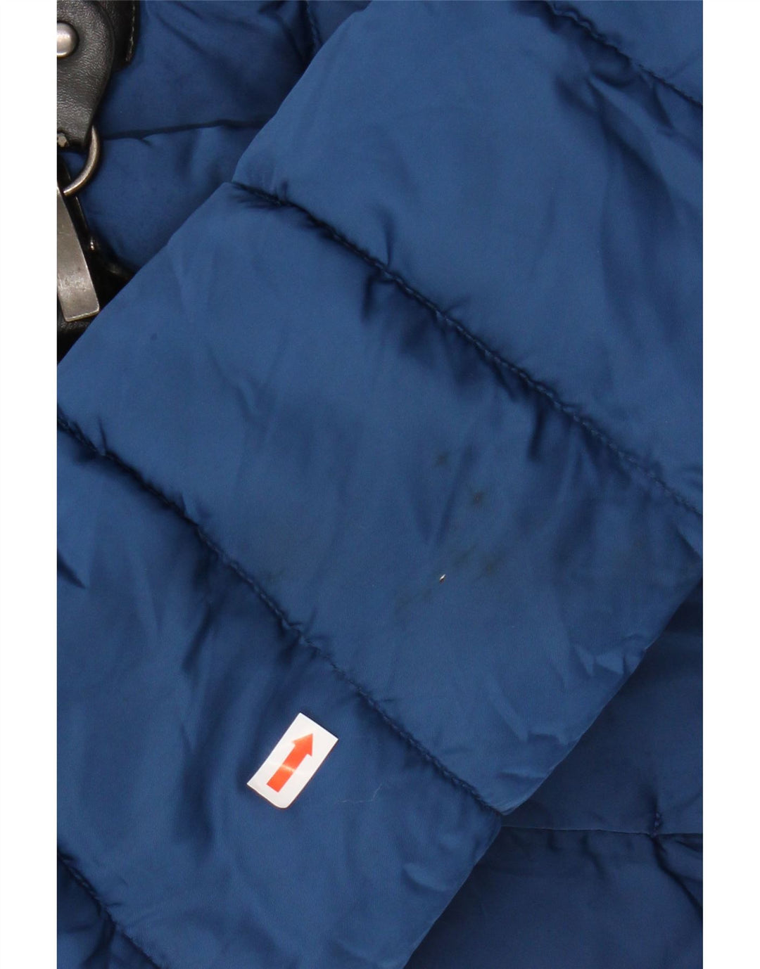 SISLEY Veste matelassée à capuche pour femme UK 12 Bleu moyen Polyester