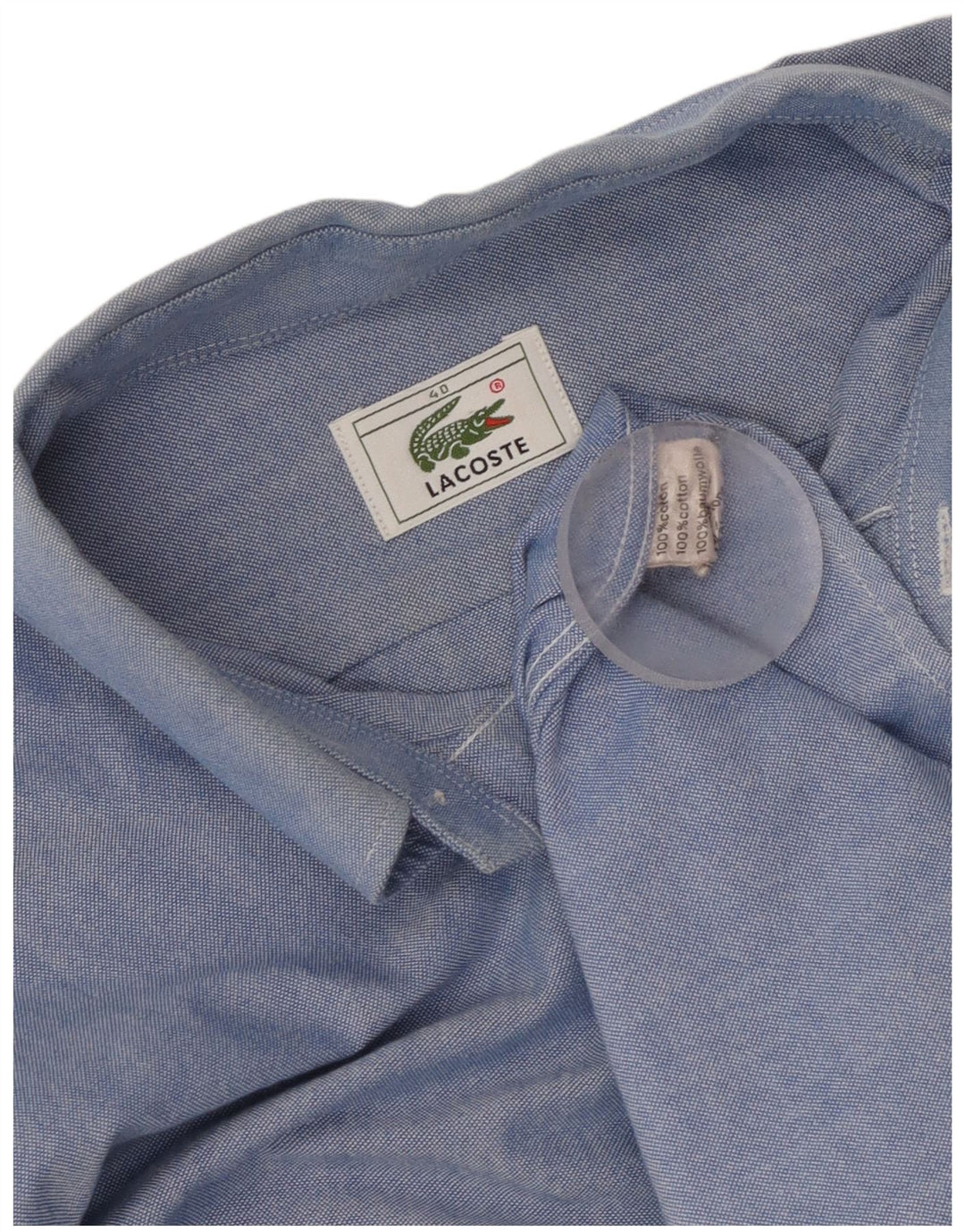Lacoste Chemise Homme Taille 40 Coton Bleu Moyen