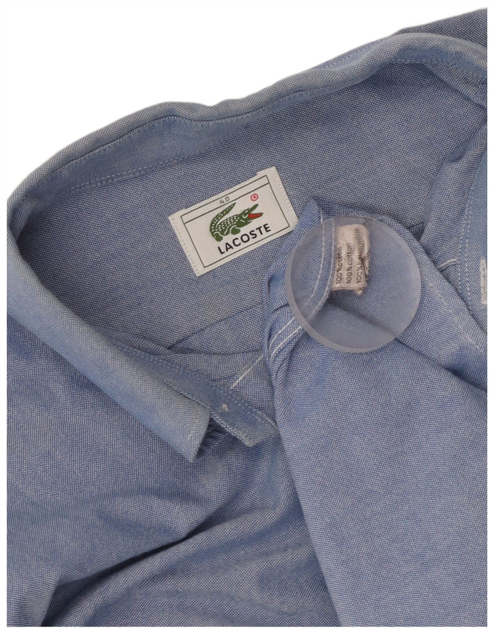 Lacoste Chemise Homme Taille 40 Coton Bleu Moyen