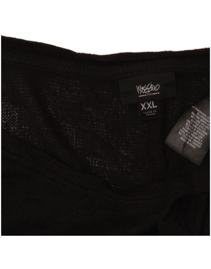 Massimo Dutti Tunique asymétrique transparente pour femme UK 20 2XL Rayonne noire