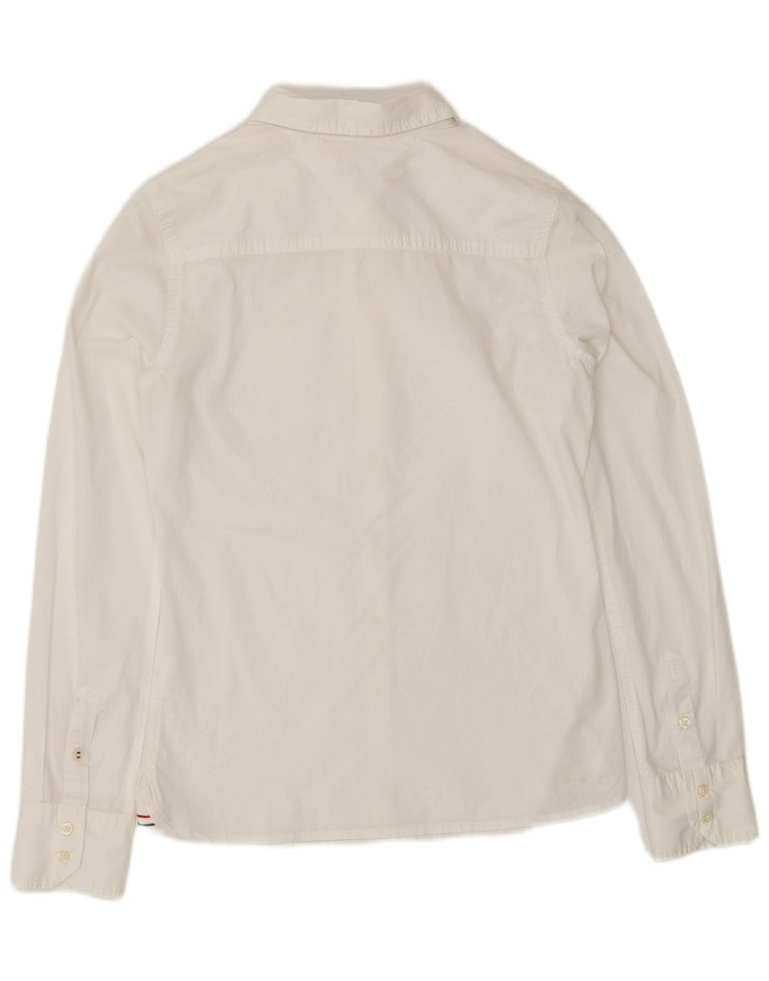 TOMMY HILFIGER Chemise Femme UK 10 Small Blanc