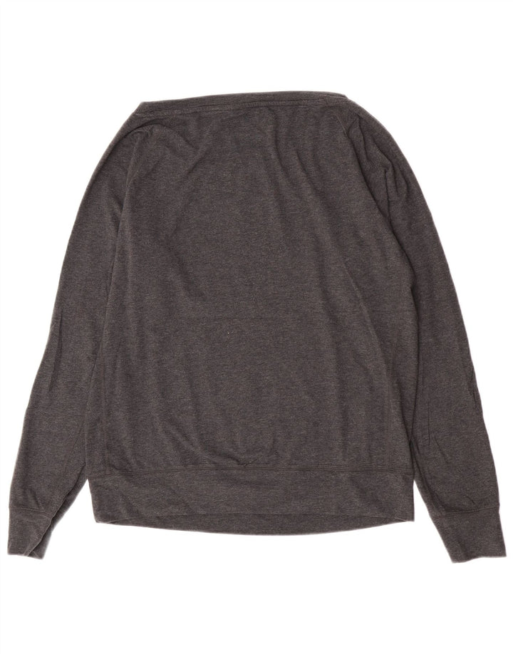 Nike Haut Dri Fit à manches longues pour femme UK 16 Large Gris Moucheté Polyester