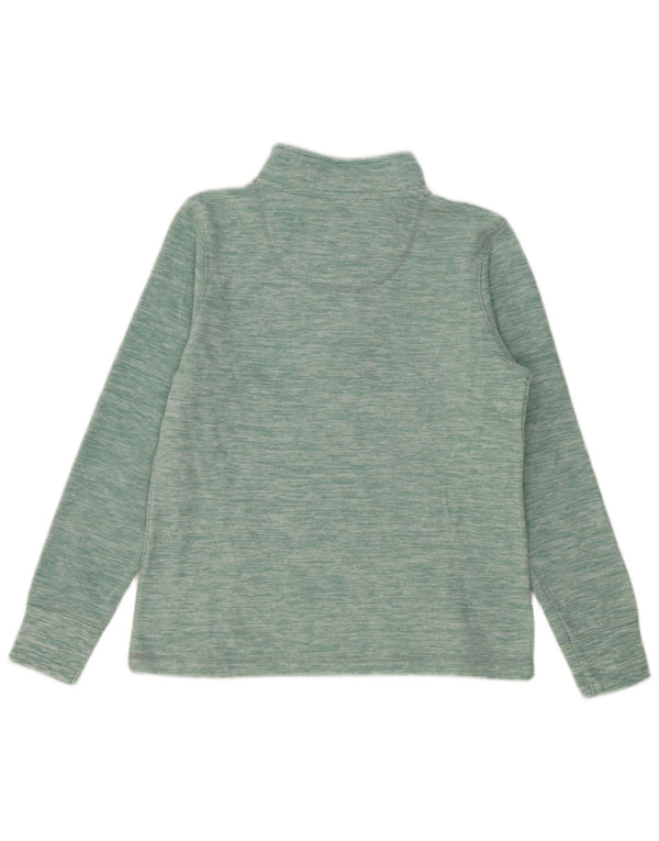 Weird Fish Pull polaire à col zippé pour femme UK 10 Petit vert moucheté