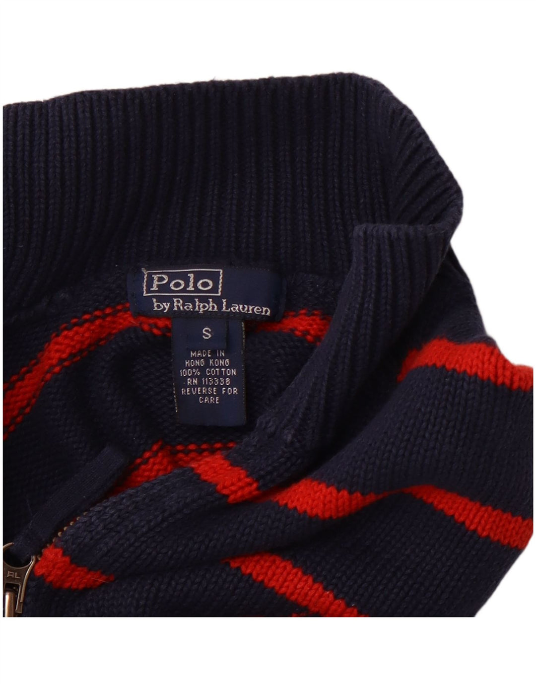 POLO RALPH LAUREN Pull à col zippé pour garçon 7-8 ans Petit Bleu marine
