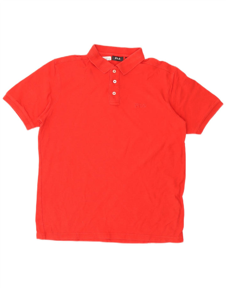 FILA Polo Homme Grand Rouge Coton