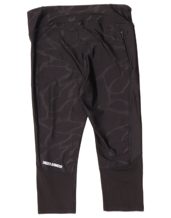 Under Armour Legging Capri Femme UK 44 Medium Noir Camouflage