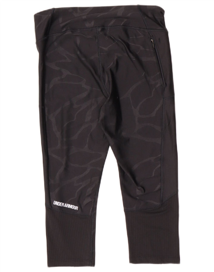 Under Armour Legging Capri Femme UK 44 Medium Noir Camouflage