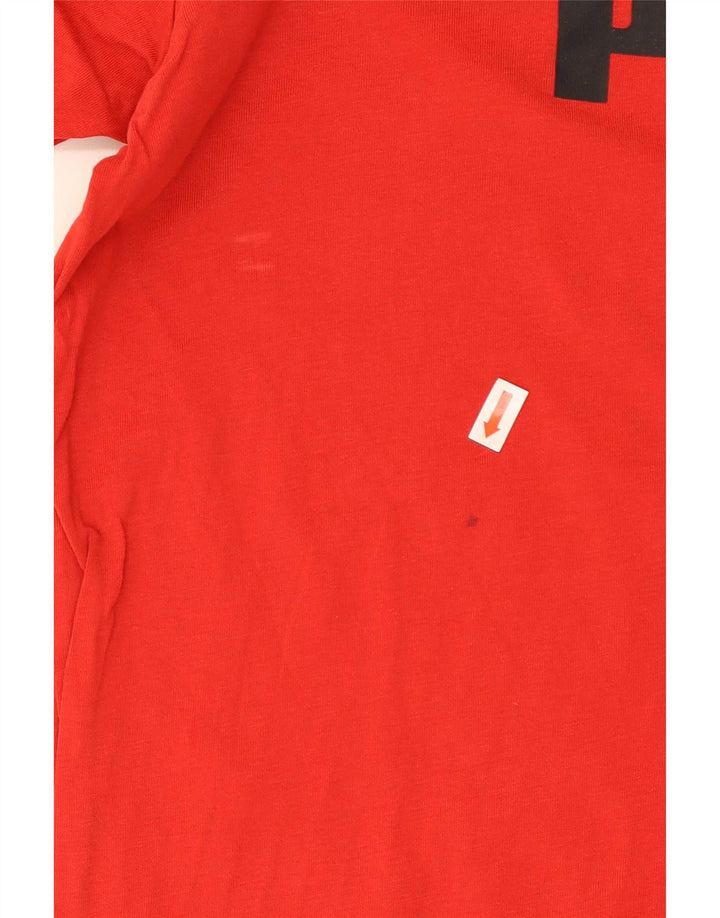 Puma T-Shirt Graphic Homme Rouge Moyen Coton