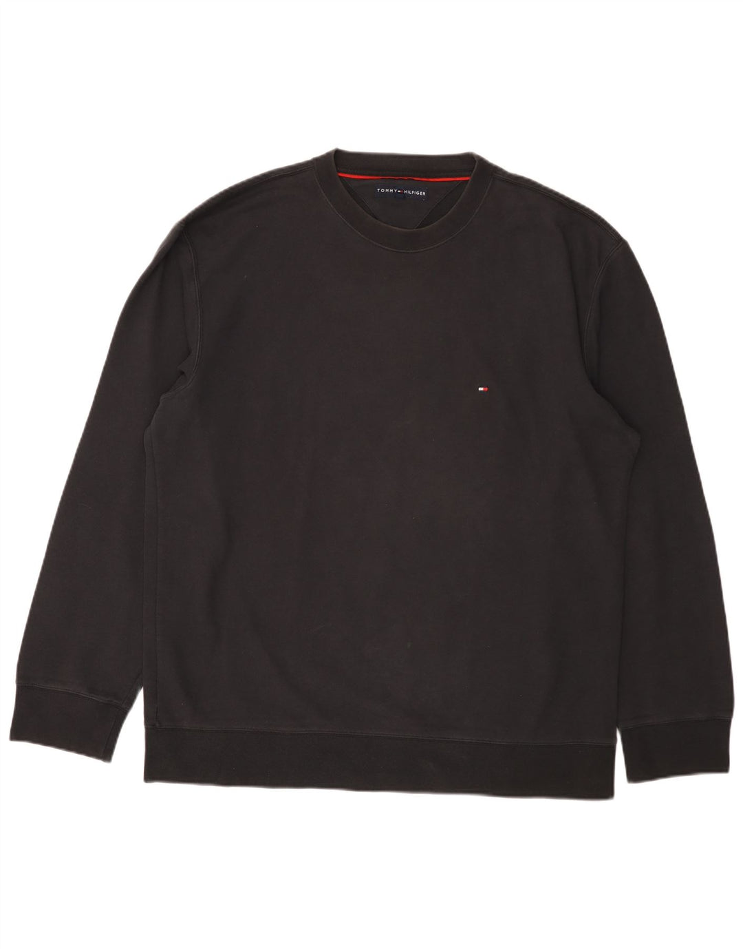 Tommy Hilfiger Sweat-shirt pour homme XL Noir Coton