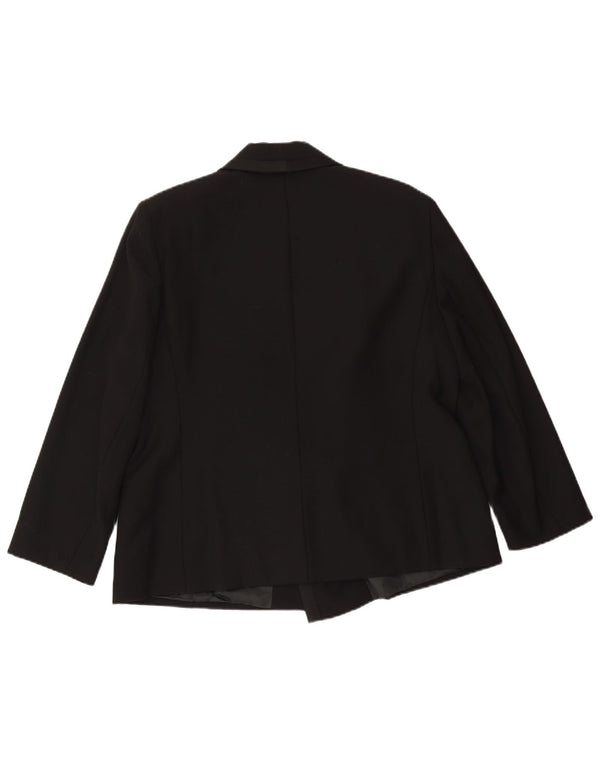 Laura Biagiotti Veste blazer croisée pour femme IT 48 XL Laine noire