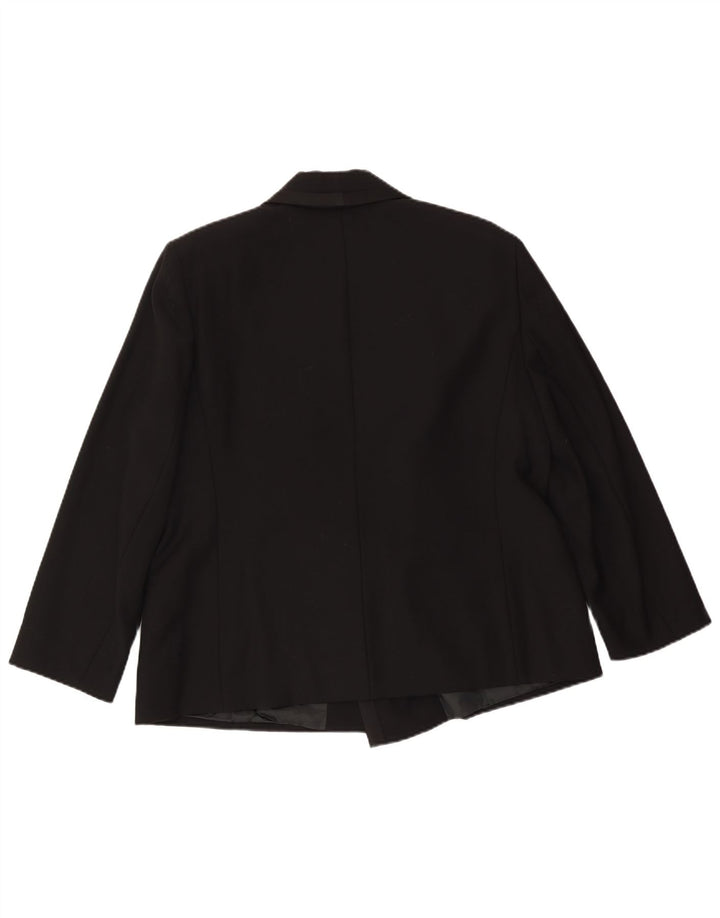 Laura Biagiotti Veste blazer croisée pour femme IT 48 XL Laine noire
