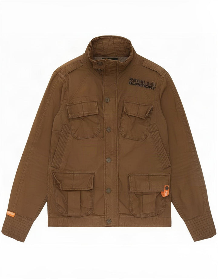 Superdry Veste Militaire Homme UK 38 Coton Kaki Moyen