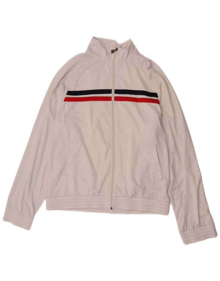 Fila Hommes Survêtement Top Veste 2XL Blanc Rayé Polyester