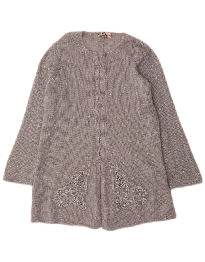 Oris Cardigan long pour femme IT 44 Mohair argenté moyen