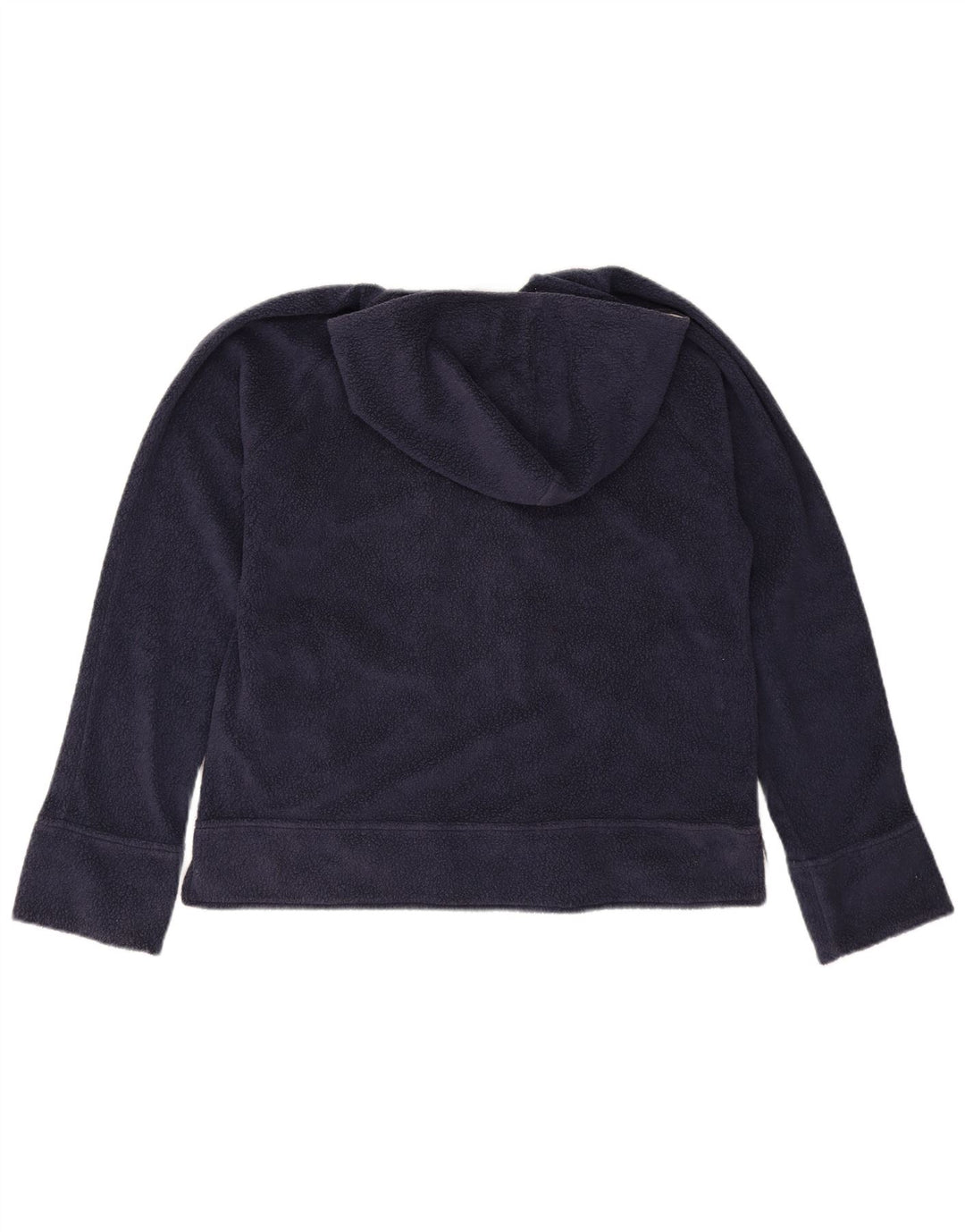 Nike Womens Hooded Fleece Jacket US 12/14 Large Navy Blue Polyester