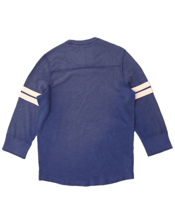 Abercrombie & Fitch Haut graphique à manches 3/4 pour homme Muscle Distressed Bleu XL