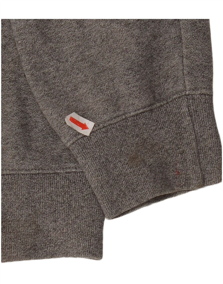 Champion Pull à Capuche Graphique Homme Gris Moyen Moucheté Coton